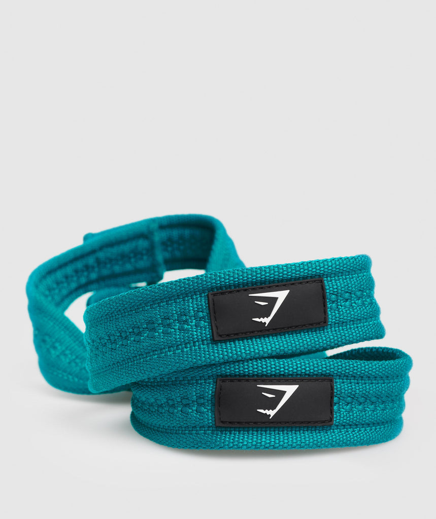 Gymshark Figure 8 Lifting Straps Seafoam Blue Gymshark