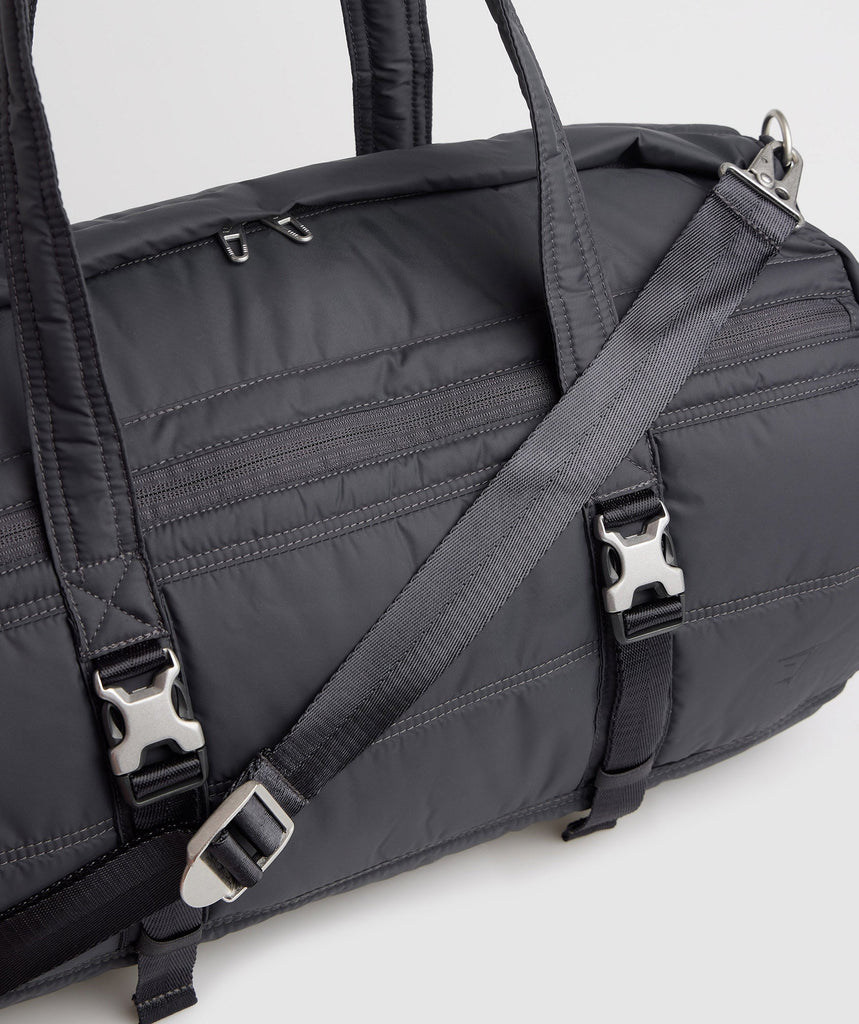 Gymshark Premium Lifestyle Barrel Bag Onyx Grey Gymshark