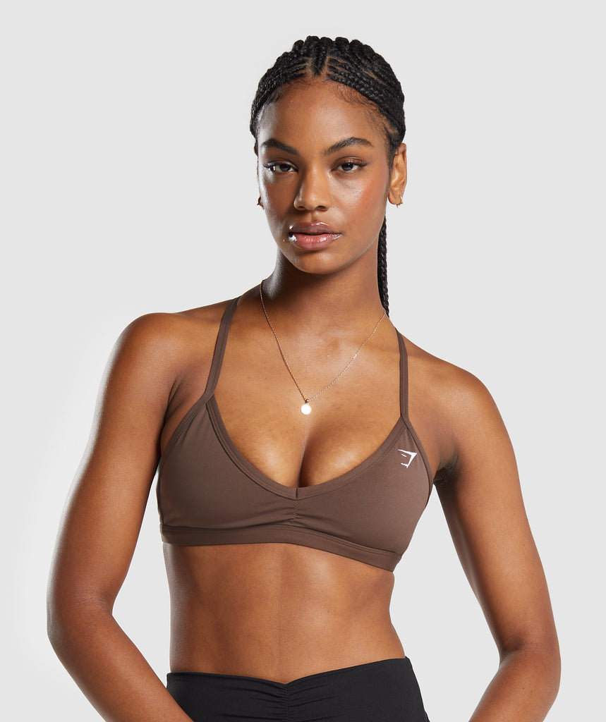 Gymshark Minimal Sports Bra Penny Brown Gymshark