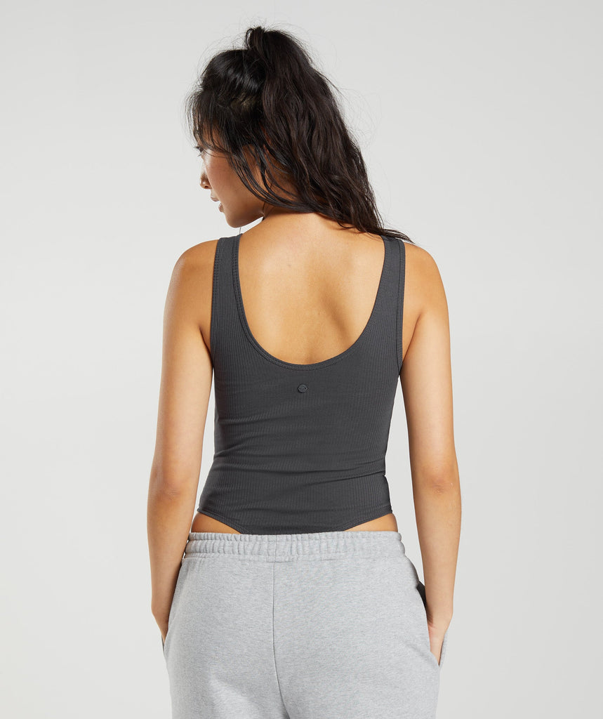 Gymshark Cotton Rib Bodysuit Onyx Grey Gymshark
