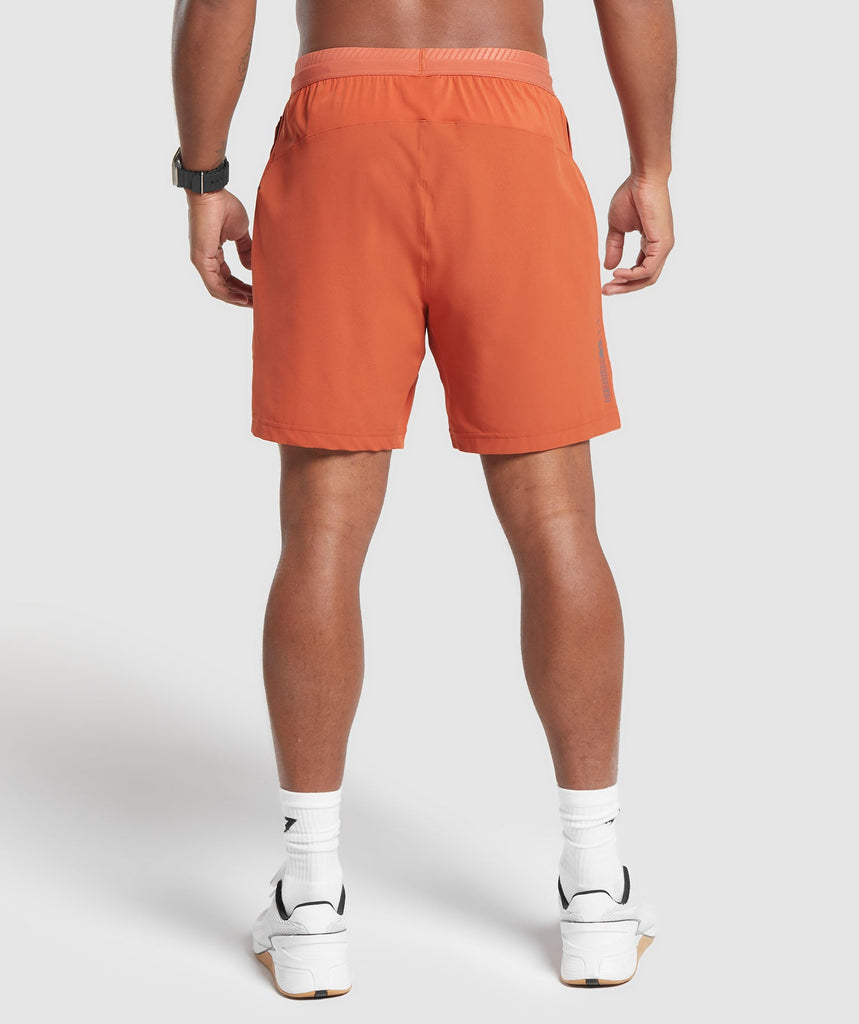 Gymshark Apex 7 Hybrid Shorts Rust Orange Gymshark