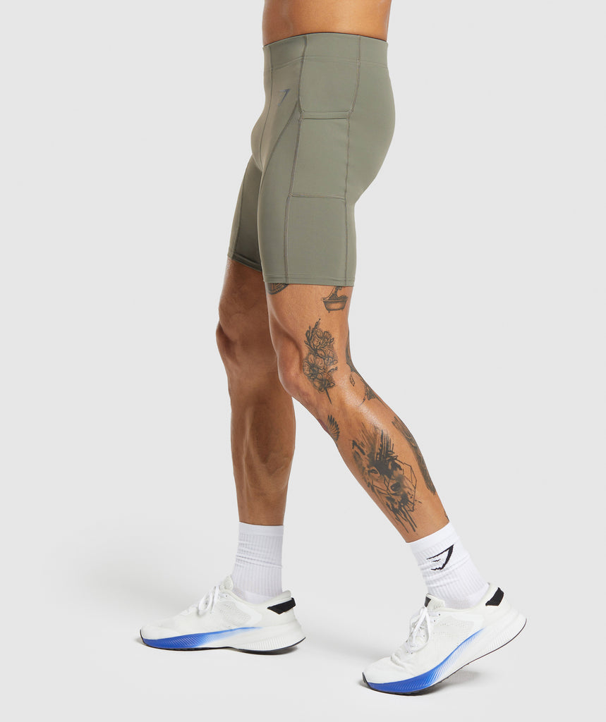 Gymshark Control Baselayer Short - Base Green | Gymshark
