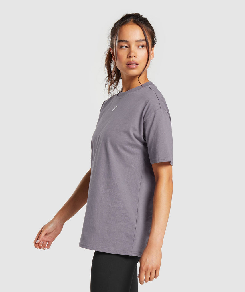 Gymshark Fraction Oversized T-Shirt - Fog Purple | Gymshark