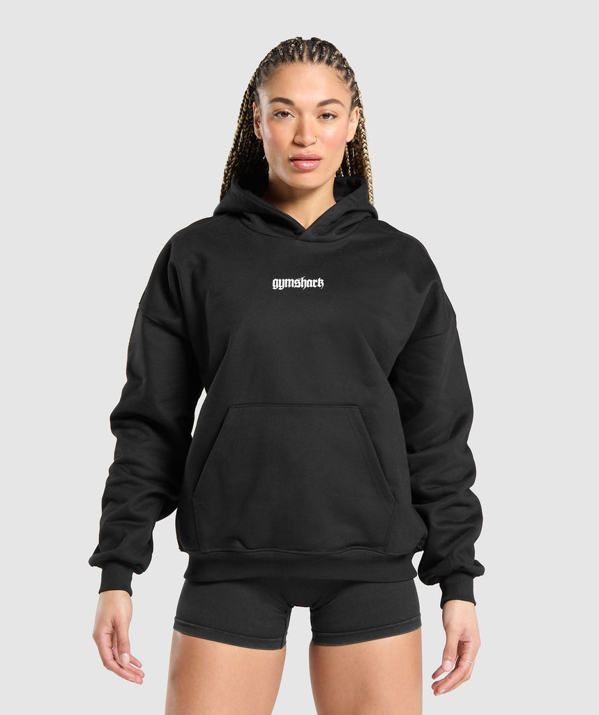 Gymshark Praying Hands Oversized Hoodie - Black | Gymshark