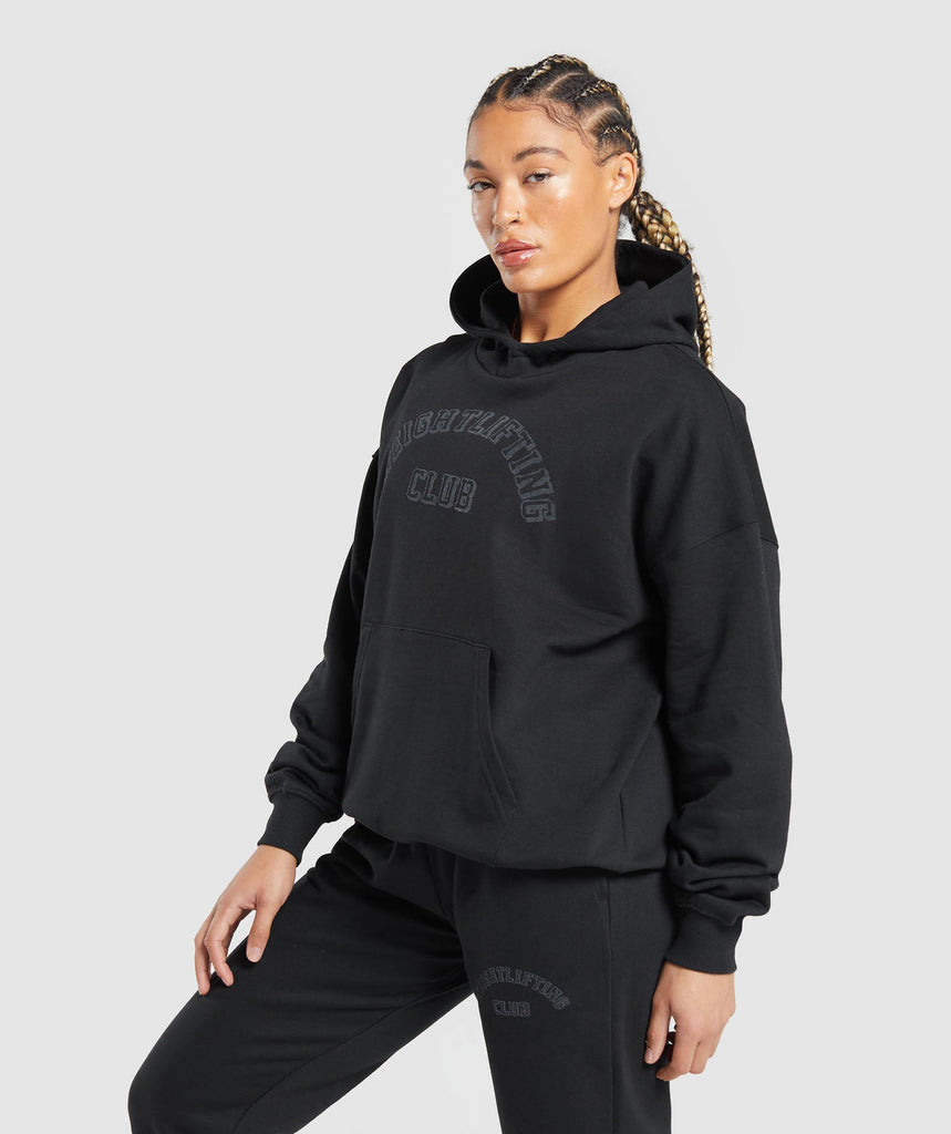 Gymshark Weightlifting Oversized Hoodie - Black | Gymshark