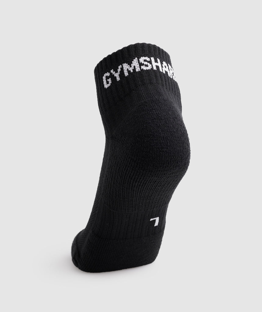 Gymshark Jacquard Quarter Socks 3pk - Black | Gymshark