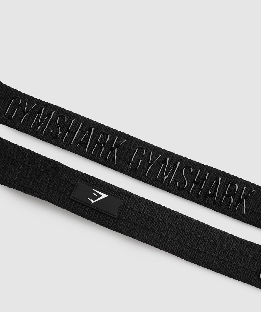 Gymshark Silicone Grip Lifting Straps Black Gymshark